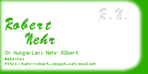 robert nehr business card